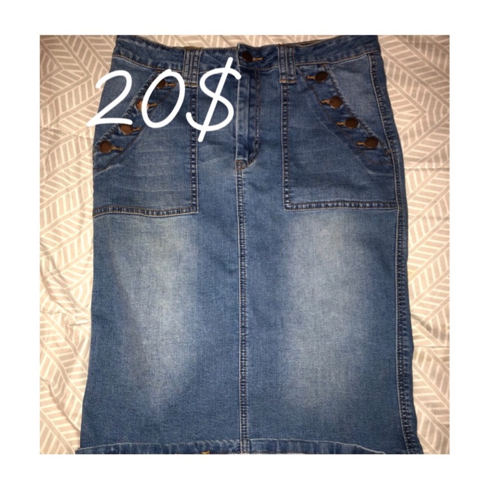 Denim jean skirt